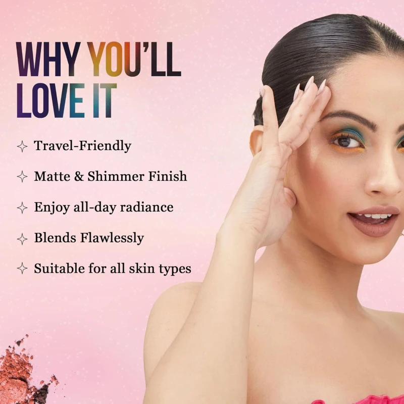 Hilary Rhoda The Book of Makeup | 20 Eyeshadows | 2 Highlighters | 2 Blushes | 2 Contours | 6 Cream Lip Glosses | Dual Ended Brush | Long Lasting | Blends Easily- 23.4g (Shade 1) - Thumbnail 5